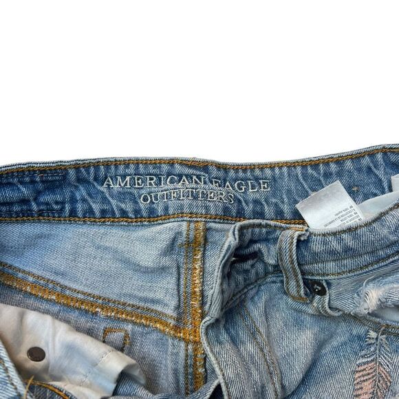 AEO High-Rise Festival Shorts 00 embroidery feathers - Picture 5 of 9